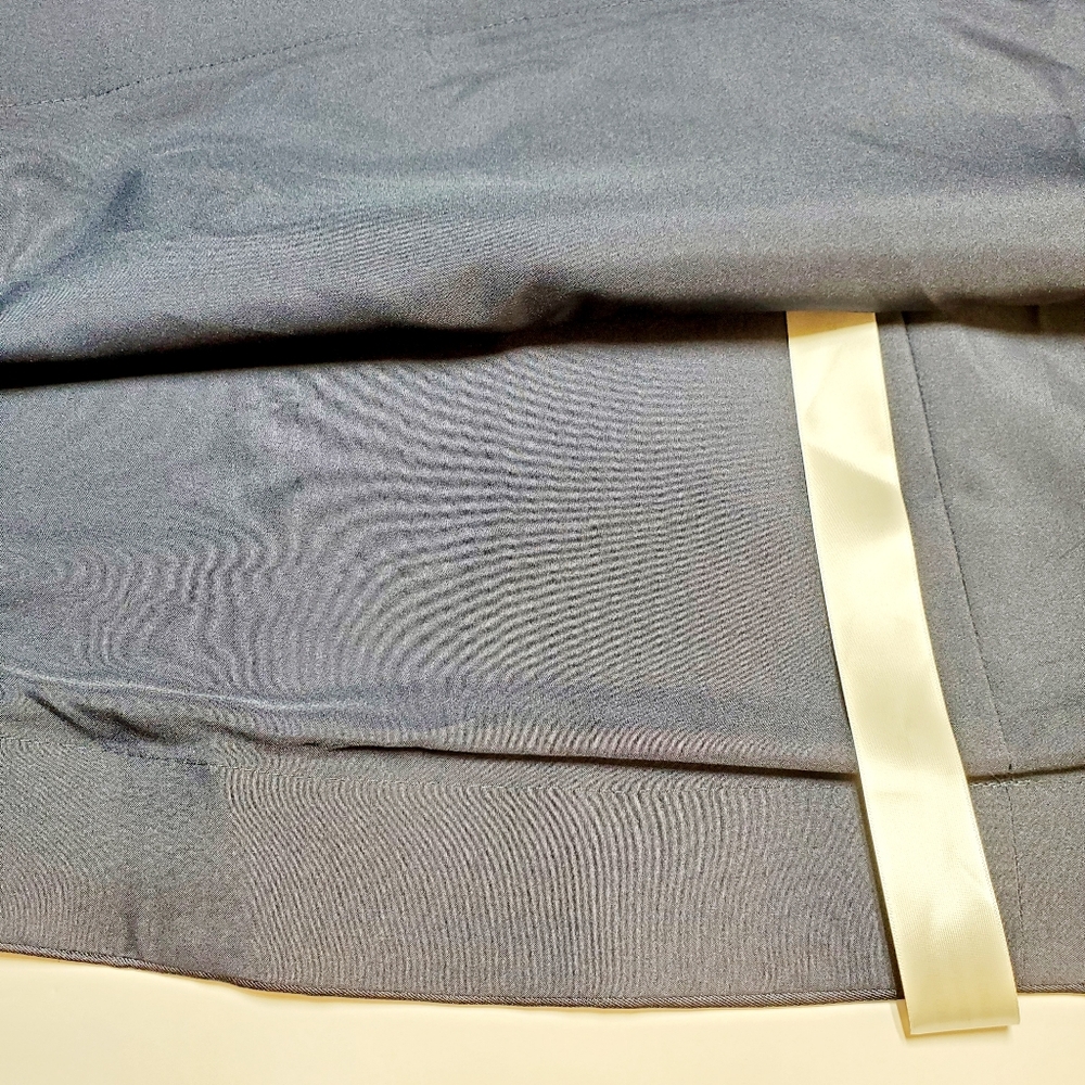 Dessy Collection Square Neck Satin Twill Midi Dress Full Skirt & Pockets Sz 6 - Picture 9 of 13